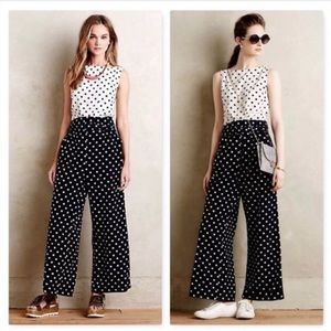 Anthropologie Whit Two Polka Dot Jumpsuit sz 6